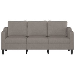 vidaXL Driezitsbank 180 cm stof taupe