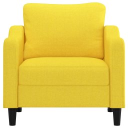 vidaXL Fauteuil 60 cm stof lichtgeel
