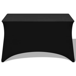 vidaXL Tafelhoes stretch zwart 243x76x74 cm 2 st