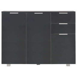 vidaXL Dressoir 107x35x80,5 cm hoogglans zwart