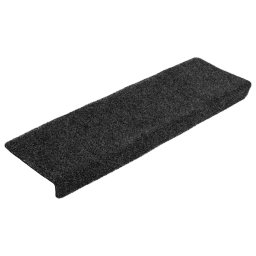 vidaXL Trapmatten zelfklevend 10 stuks 65x21x4 cm donkergrijs rechthoekige rand
