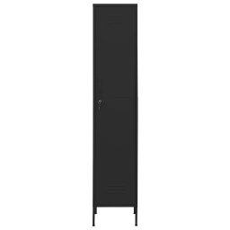 vidaXL Lockerkast 35x46x180 cm staal zwart