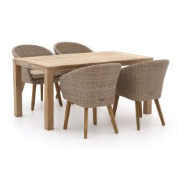 + 15% kassakorting | Intenso Tropea/ROUGH-S 160cm dining tuinset 5-delig - Laagste prijsgarantie!