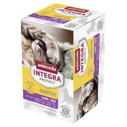 6x100g Protect Adult Sensitive Schaaltje Lam & Rijst animonda Integra Kattenvoer