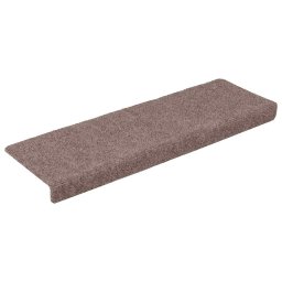 vidaXL Trapmatten zelfklevend 15 stuks 65x21x4 cm lichtbruin met rechthoekige rand