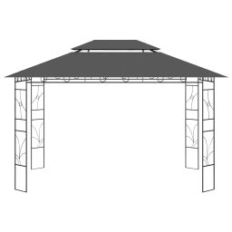 vidaXL Prieel 160 g/m² 4x3x2,7 m antracietkleurig