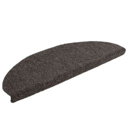vidaXL Trapmatten Zelfklevend 15 stuks 65x21x4 cm Antraciet Halfrond Groot