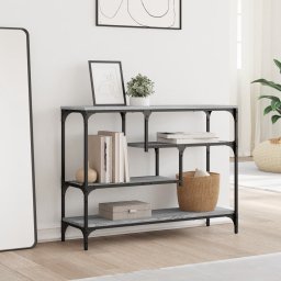 vidaXL Wandtafel 100x30x75 cm bewerkt hout grijs sonoma eikenkleurig