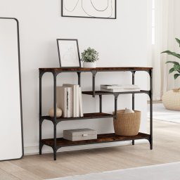 vidaXL Wandtafel 100x30x75 cm bewerkt hout gerookt eikenkleurig