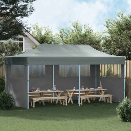 vidaXL Partytent pop-up inklapbaar met zijwanden 3x6 m antraciet