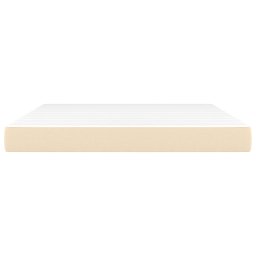 vidaXL Pocketveringmatras medium 160x200x20 cm stof crèmekleurig