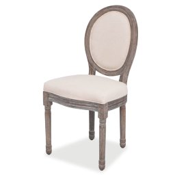 vidaXL Eetkamerstoelen 6 st stof crèmekleurig