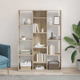 vidaXL Kamerscherm/boekenkast 100x24x140 cm bewerkt hout eikenkleurig