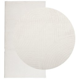 vidaXL Vloerkleed IZA laagpolig Scandinavisch 80x150 cm crèmekleurig