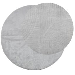 vidaXL Vloerkleed IZA laagpolig Scandinavisch Ø 120 cm grijs