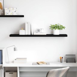 vidaXL Wandschap zwevend 120x23,5x3,8 cm MDF zwart