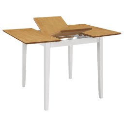 vidaXL Eettafel verlengbaar (80-120)x80x74 cm MDF wit