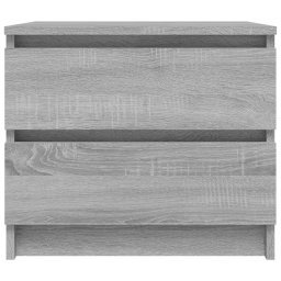 vidaXL Nachtkastje 50x39x43,5 cm bewerkt hout grijs sonoma eikenkleur