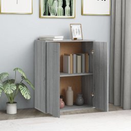 vidaXL Dressoir 60x30x75 cm bewerkt hout grijs sonoma eikenkleurig