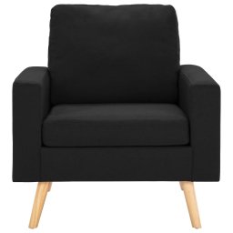 vidaXL Fauteuil stof zwart