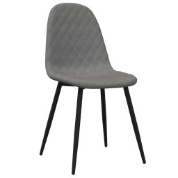 vidaXL Eetkamerstoelen 2 st fluweel lichtgrijs