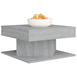 vidaXL Salontafel 57x57x30 cm bewerkt hout grijs sonoma eikenkleurig