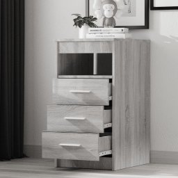 vidaXL Ladekast 40x50x76 cm bewerkt hout grijs sonoma eikenkleurig