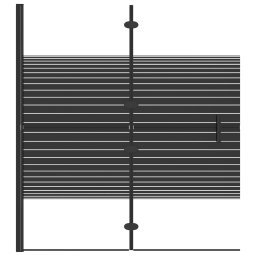 vidaXL Douchewand inklapbaar 120x140 cm ESG zwart
