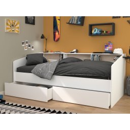 Kajuitbed SULLY 90x200 cm wit met lades
