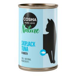 24x140g Skipjack Tonijn Cosma Nature Kattenvoer nat