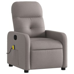 vidaXL Massagestoel verstelbaar stof taupe