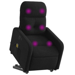 vidaXL Sta-op-massagestoel elektrisch verstelbaar stof zwart