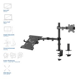 ACT AC8305 monitorarm en laptophouder
