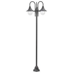 vidaXL Paalverlichting tuin E27 220 cm aluminium brons 3-delig