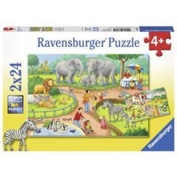 Een Dag in de Dierentuin Puzzel (2 x 24 stukjes)