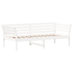 vidaXL Slaapbank zonder matras 100x200 cm massief grenenhout wit