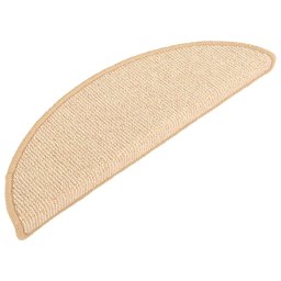 vidaXL Trapmatten 15 st 56x17x3 cm Crème Halfrond