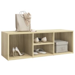 vidaXL Schoenenopbergbank 102x35x35 cm bewerkt hout sonoma eikenkleur