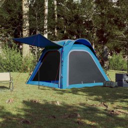 vidaXL Tent 4-persoons waterdicht snelontgrendeling blauw
