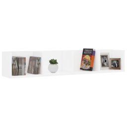 vidaXL Cd-wandschap 100x18x18 cm bewerkt hout wit