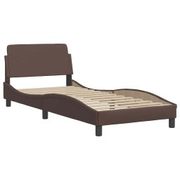 vidaXL Bedframe "Dover" kunstleer bruin 90x200 cm