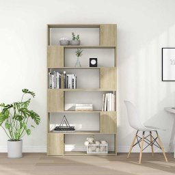vidaXL Boekenkast/kamerscherm 100x24x188 cm sonoma eikenkleurig