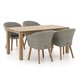 + 15% kassakorting | Intenso Tropea/ROUGH-S 160cm dining tuinset 5-delig - Laagste prijsgarantie!