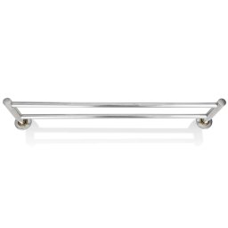 vidaXL Handdoekenrek met 2 buizen roestvrij staal