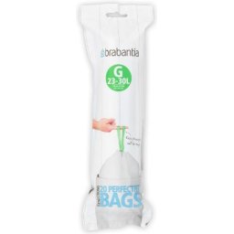 Brabantia Perfect Fit Afvalzak met trekbandsluiting - 23/30 l - Code G - 20 stuks