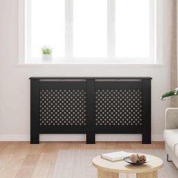 vidaXL Radiatorombouw 152x19x81,5 cm MDF zwart