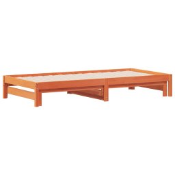 vidaXL Slaapbank met onderschuifbed 90x200 cm massief grenenhout