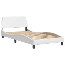 vidaXL Bedframe "Dover" kunstleer wit 100x200 cm