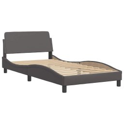 vidaXL Bedframe "Dover" kunstleer grijs 100x200 cm