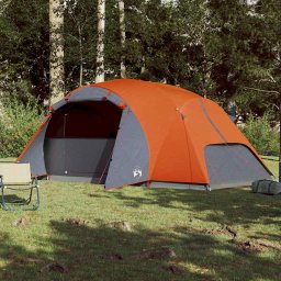 vidaXL Gezinstent crossvent 8-persoons waterdicht oranje